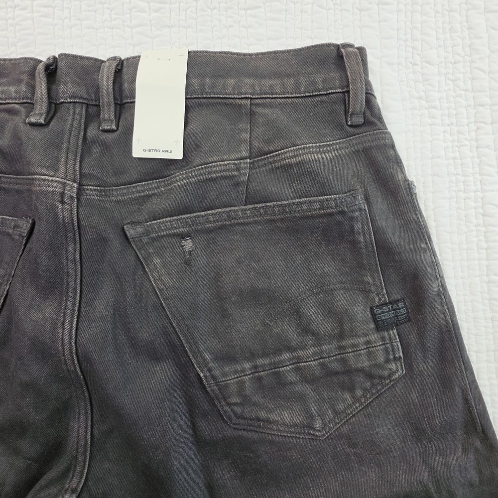 G-Star Raw Mens Black Jeans Ignition Destroyed 36x32 Moto Cross 3D Zip Slim - Picture 8 of 16
